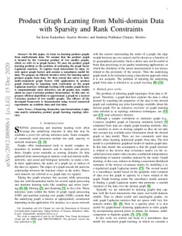 Product Graph Learning from Multi-domain Data with Sparsity and Rank
  Constraints