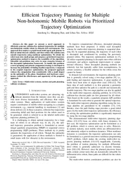 Efficient Trajectory Planning for Multiple Non-holonomic Mobile Robots
  via Prioritized Trajectory Optimization