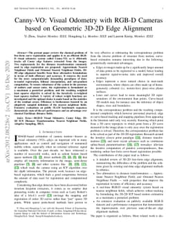 Canny-VO: Visual Odometry with RGB-D Cameras based on Geometric 3D-2D
  Edge Alignment