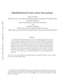 Manifold-based time series forecasting
