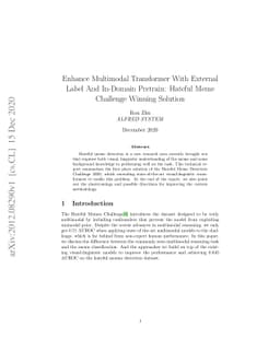 Enhance Multimodal Transformer With External Label And In-Domain
  Pretrain: Hateful Meme Challenge Winning Solution
