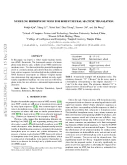 Modeling Homophone Noise for Robust Neural Machine Translation