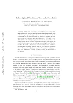 Robust Optimal Classification Trees under Noisy Labels