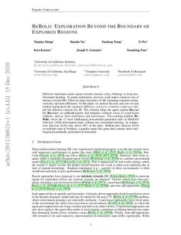 BeBold: Exploration Beyond the Boundary of Explored Regions