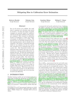 Mitigating Bias in Calibration Error Estimation