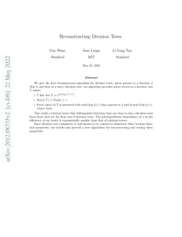Reconstructing decision trees