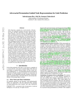Adversarial Permutation Guided Node Representations for Link Prediction