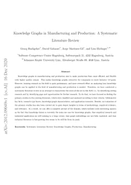 Knowledge Graphs in Manufacturing and Production: A Systematic
  Literature Review