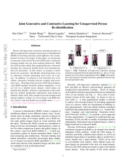 Joint Generative and Contrastive Learning for Unsupervised Person
  Re-identification