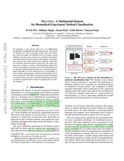 MELINDA: A Multimodal Dataset for Biomedical Experiment Method
  Classification