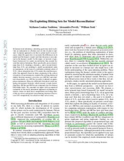 On Exploiting Hitting Sets for Model Reconciliation
