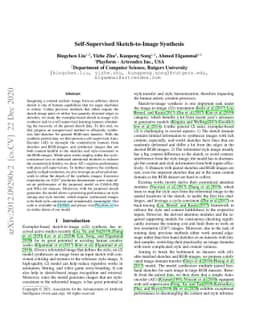 Self-Supervised Sketch-to-Image Synthesis