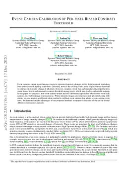 Event Camera Calibration of Per-pixel Biased Contrast Threshold