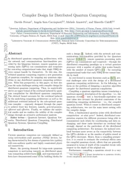 Compiler Design for Distributed Quantum Computing