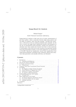 Image-Based Jet Analysis