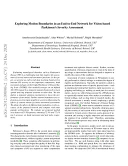 Exploring Motion Boundaries in an End-to-End Network for Vision-based
  Parkinson's Severity Assessment