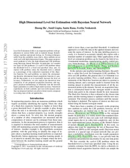High Dimensional Level Set Estimation with Bayesian Neural Network