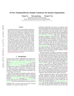 SCNet: Training Inference Sample Consistency for Instance Segmentation