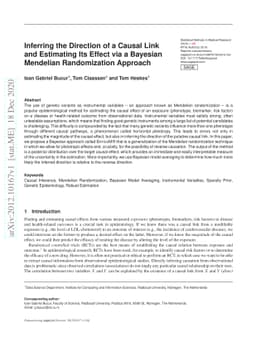 Inferring the Direction of a Causal Link and Estimating Its Effect via a
  Bayesian Mendelian Randomization Approach
