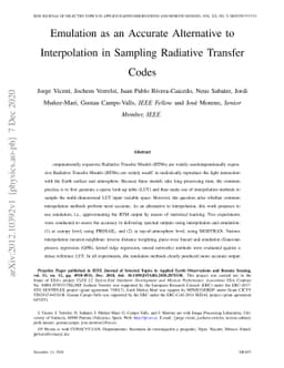 Emulation as an Accurate Alternative to Interpolation in Sampling
  Radiative Transfer Codes