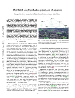 Distributed Map Classification using Local Observations
