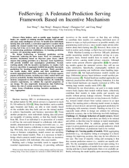 FedServing: A Federated Prediction Serving Framework Based on Incentive
  Mechanism