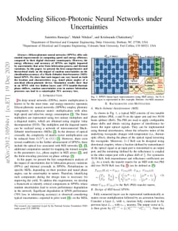 Modeling Silicon-Photonic Neural Networks under Uncertainties