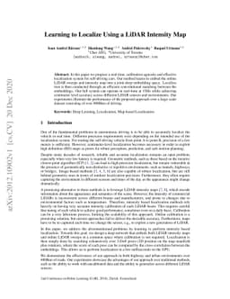 Learning to Localize Using a LiDAR Intensity Map