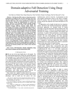 Domain-adaptive Fall Detection Using Deep Adversarial Training