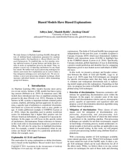Biased Models Have Biased Explanations