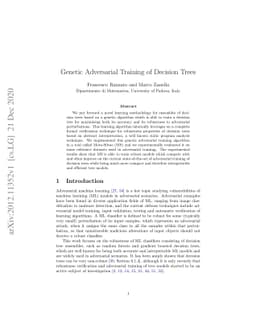 Genetic Adversarial Training of Decision Trees