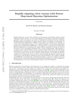 Rapidly adapting robot swarms with Swarm Map-based Bayesian Optimisation