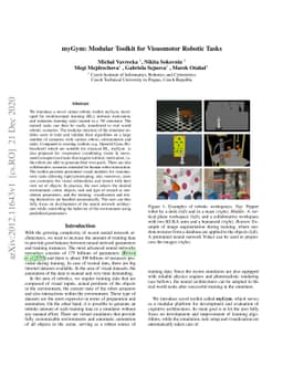 myGym: Modular Toolkit for Visuomotor Robotic Tasks