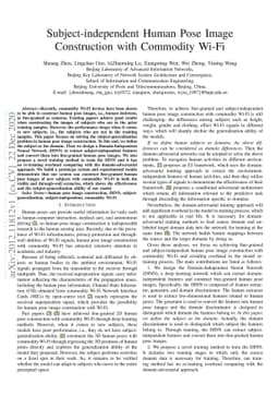 Subject-independent Human Pose Image Construction with Commodity Wi-Fi