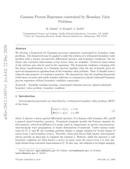 Gaussian Process Regression constrained by Boundary Value Problems