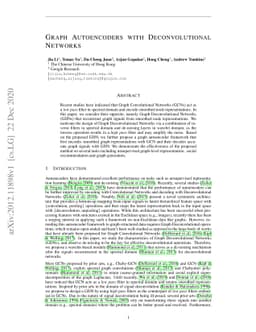 Graph Autoencoders with Deconvolutional Networks