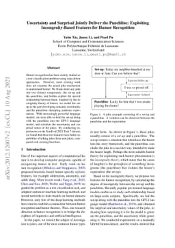 Uncertainty and Surprisal Jointly Deliver the Punchline: Exploiting
  Incongruity-Based Features for Humor Recognition
