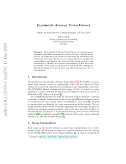 Explainable Abstract Trains Dataset