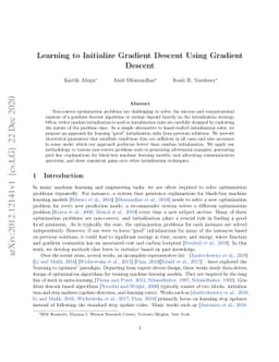 Learning to Initialize Gradient Descent Using Gradient Descent