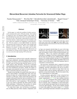 Hierarchical Recurrent Attention Networks for Structured Online Maps
