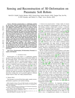 Sensing and Reconstruction of 3D Deformation on Pneumatic Soft Robots