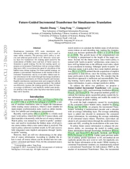 Future-Guided Incremental Transformer for Simultaneous Translation
