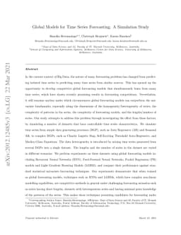 Global Models for Time Series Forecasting: A Simulation Study
