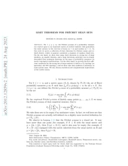 Limit Theorems for Fréchet Mean Sets