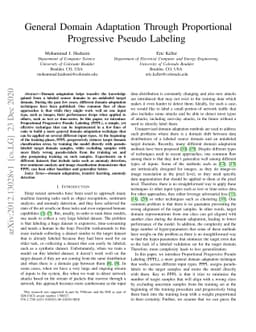 General Domain Adaptation Through Proportional Progressive Pseudo
  Labeling