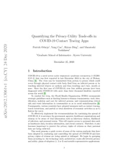 Quantifying the Privacy-Utility Trade-offs in COVID-19 Contact Tracing
  Apps