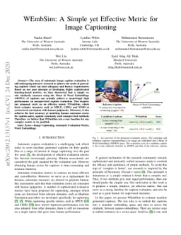 WEmbSim: A Simple yet Effective Metric for Image Captioning