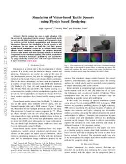 Simulation of Vision-based Tactile Sensors using Physics based Rendering