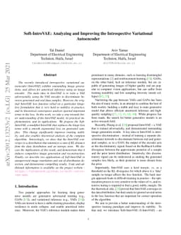 Soft-IntroVAE: Analyzing and Improving the Introspective Variational
  Autoencoder