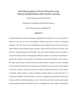 Seed Phenotyping on Neural Networks using Domain Randomization and
  Transfer Learning